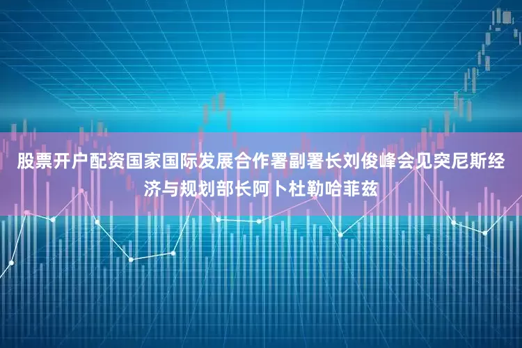 股票开户配资国家国际发展合作署副署长刘俊峰会见突尼斯经济与规划部长阿卜杜勒哈菲兹
